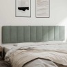 Coussin de tête de lit Hanko gris clair 200 cm velours 623002623002