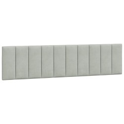 Coussin de tête de lit Hanko gris clair 200 cm velours 623002623002