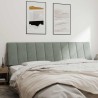 Coussin de tête de lit Hanko gris clair 200 cm velours 623002623002