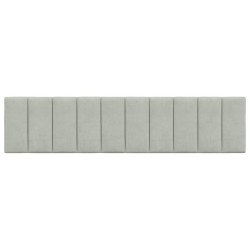 Coussin de tête de lit Hanko gris clair 200 cm velours 623002623002