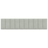 Coussin de tête de lit Hanko gris clair 200 cm velours 623002623002