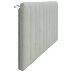 Coussin de tête de lit Hanko gris clair 200 cm velours 623002623002
