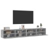 Meubles TV muraux 2pcs gris béton 100x30x30cm bois d'ingénierie 623009623009