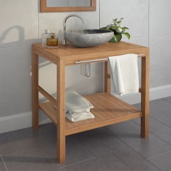 Meuble-lavabo de salle de bains Teck massif 74x45x75 cm 623010623010