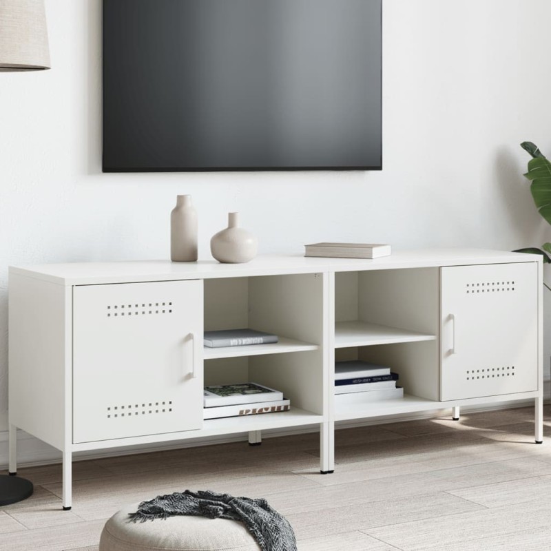 Meubles TV 2 pcs blanc 68x39x50,5 cm acier 623011623011