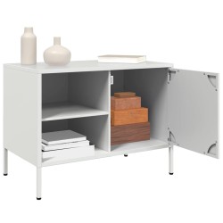 Meubles TV 2 pcs blanc 68x39x50,5 cm acier 623011623011