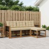Ensemble de canapés d'extérieur 4 pcs Naturel et Beige 623015623015