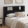 Cabinet de Tête de Lit avec LED Chêne Noir Bois d'ingénierie 623018623018