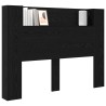 Cabinet de Tête de Lit avec LED Chêne Noir Bois d'ingénierie 623018623018