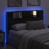 Cabinet de Tête de Lit avec LED Chêne Noir Bois d'ingénierie 623018623018