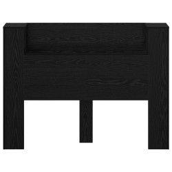 Cabinet de Tête de Lit avec LED Chêne Noir Bois d'ingénierie 623018623018