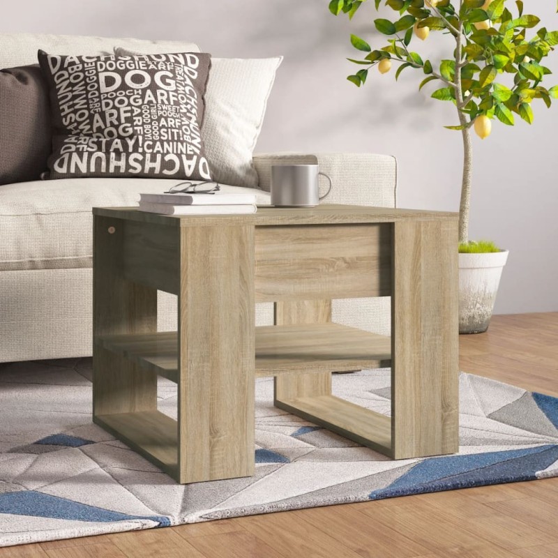 Table basse chêne sonoma 55,5x55x45 cm bois d'ingénierie 623019623019