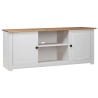 Meuble TV Blanc 120x40x50 cm Bois de pin massif Gamme Panama 623020623020