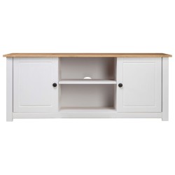 Meuble TV Blanc 120x40x50 cm Bois de pin massif Gamme Panama 623020623020