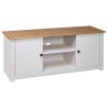 Meuble TV Blanc 120x40x50 cm Bois de pin massif Gamme Panama 623020623020
