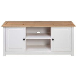 Meuble TV Blanc 120x40x50 cm Bois de pin massif Gamme Panama 623020623020