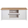 Meuble TV Blanc 120x40x50 cm Bois de pin massif Gamme Panama 623020623020