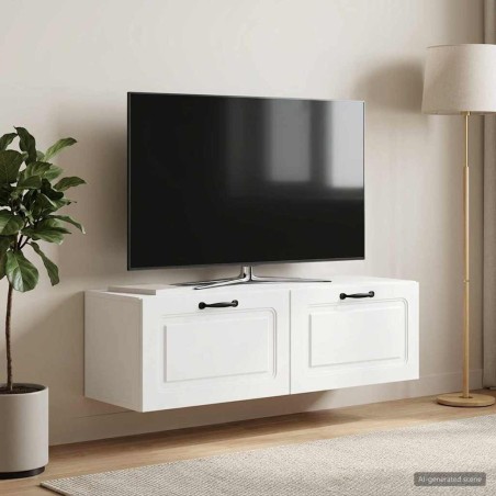 Meuble TV mural Blanc 98 x 31 x 30 cm Bois d'ingénierie 623021623021