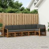Ensemble de canapés d'extérieur 6 pcs Naturel et Anthracite 623023623023