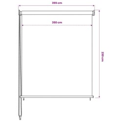 Store roulant d'extérieur 355 (l) x 230 (H) cm beige 623031623031