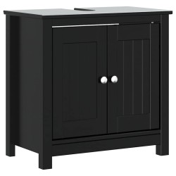 Meubles de salle de bain 3 pcs BERG noir bois de pin massif 623033623033