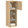 Meubles TV avec lumières LED 2 pcs chêne sonoma 30,5x30x90 cm 623035623035