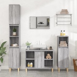 Meuble d'évier sonoma gris 80x33x60 cm bois d'ingénierie 623036623036