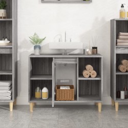 Meuble d'évier sonoma gris 80x33x60 cm bois d'ingénierie 623036623036