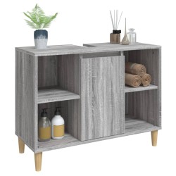 Meuble d'évier sonoma gris 80x33x60 cm bois d'ingénierie 623036623036
