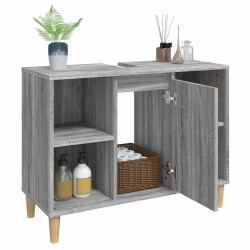 Meuble d'évier sonoma gris 80x33x60 cm bois d'ingénierie 623036623036