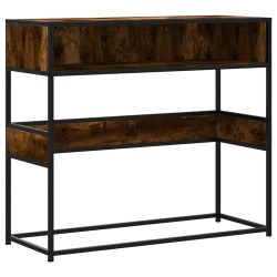 Table console chêne fumé 90x35x80 cm bois d'ingénierie 623038623038