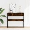 Table console chêne fumé 90x35x80 cm bois d'ingénierie 623038623038