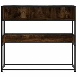 Table console chêne fumé 90x35x80 cm bois d'ingénierie 623038623038