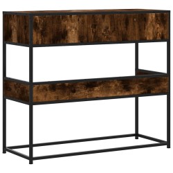 Table console chêne fumé 90x35x80 cm bois d'ingénierie 623038623038