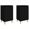 Tables de chevet 2 pcs noir 40x35x70 cm bois d'ingénierie 623040623040
