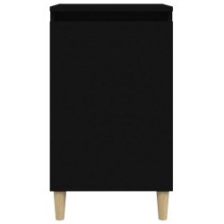 Tables de chevet 2 pcs noir 40x35x70 cm bois d'ingénierie 623040623040