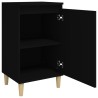 Tables de chevet 2 pcs noir 40x35x70 cm bois d'ingénierie 623040623040