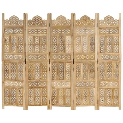 Cloison de séparation 5 panneaux 200x165 cm Bois de manguier 623044623044