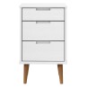 Table de chevet MOLDE Blanc 40x35x65 cm Bois de pin massif 623046623046