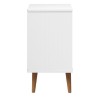 Table de chevet MOLDE Blanc 40x35x65 cm Bois de pin massif 623046623046