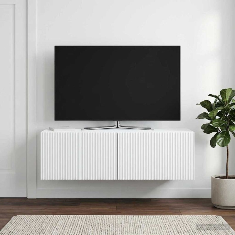 Meuble TV mural Blanc 98 x 31 x 30 cm Bois d'ingénierie 623047623047