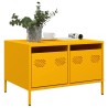 Meuble TV jaune moutarde 68x50x43,5 cm acier laminé à froid 623049623049