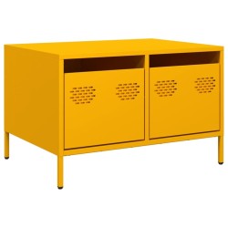 Meuble TV jaune moutarde 68x50x43,5 cm acier laminé à froid 623049623049