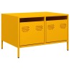 Meuble TV jaune moutarde 68x50x43,5 cm acier laminé à froid 623049623049
