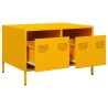 Meuble TV jaune moutarde 68x50x43,5 cm acier laminé à froid 623049623049