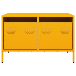 Meuble TV jaune moutarde 68x50x43,5 cm acier laminé à froid 623049623049