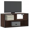 Meuble TV chêne marron 80x31x39,5 cm bois d'ingénierie et métal 623051623051