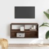 Meuble TV chêne marron 80x31x39,5 cm bois d'ingénierie et métal 623051623051
