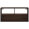 Meuble TV chêne marron 80x31x39,5 cm bois d'ingénierie et métal 623051623051