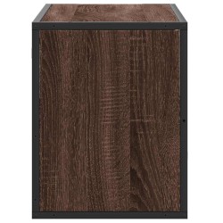 Meuble TV chêne marron 80x31x39,5 cm bois d'ingénierie et métal 623051623051